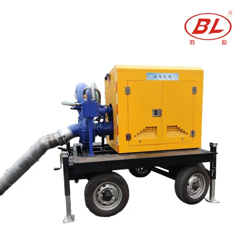 Centrifugal Diesel Trash Dewatering Pump with Trailer